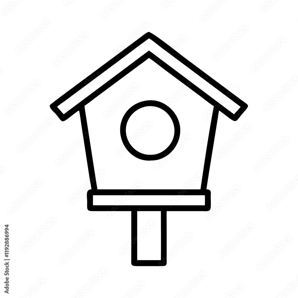 birdhouse icon, birdhouse line art - simple line art of birdhouse, perfect for birdhouse logos and icons and themed design birdhouse icon, birdhouse line art - simple line art of birdhouse, perfect for birdhouse logos and icons and themed design
