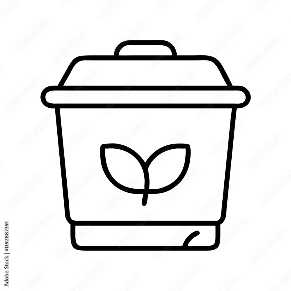compost bin icon, compost bin line art - simple line art of compost bin, perfect for compost bin logos and icons and themed design compost bin icon, compost bin line art - simple line art of compost bin, perfect for compost bin logos and icons and themed design