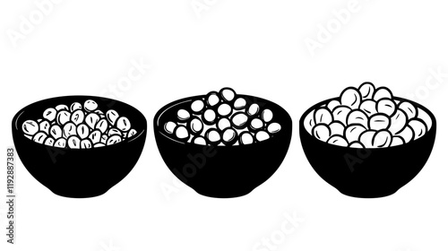 Collection of Hominy, vectorized food design