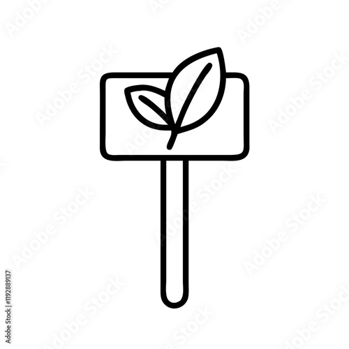 herb marker stakes icon, herb marker stakes line art - simple line art of herb marker stakes, perfect for herb marker stakes logos and icons and themed design