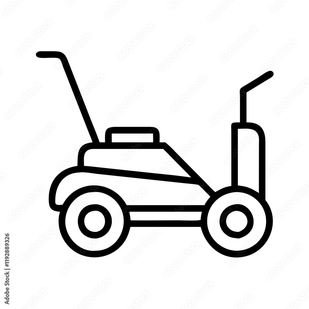 lawn mower icon, lawn mower line art - simple line art of lawn mower, perfect for lawn mower logos and icons and themed design lawn mower icon, lawn mower line art - simple line art of lawn mower, perfect for lawn mower logos and icons and themed design