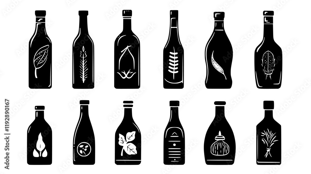 Collection of Sriracha, vectorized food design Collection of Sriracha, vectorized food design