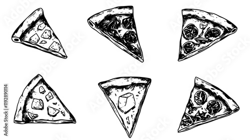 Collection of Spinach and feta wrap, vectorized food design