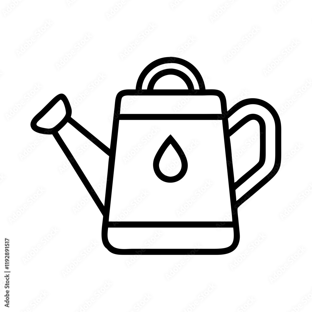 Obraz premium watering can icon, watering can line art - simple line art of watering can, perfect for watering can logos and icons and themed design