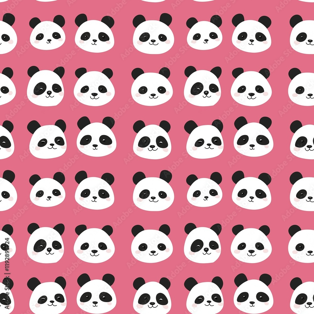 Panda graphic seamless pattern Panda graphic seamless pattern