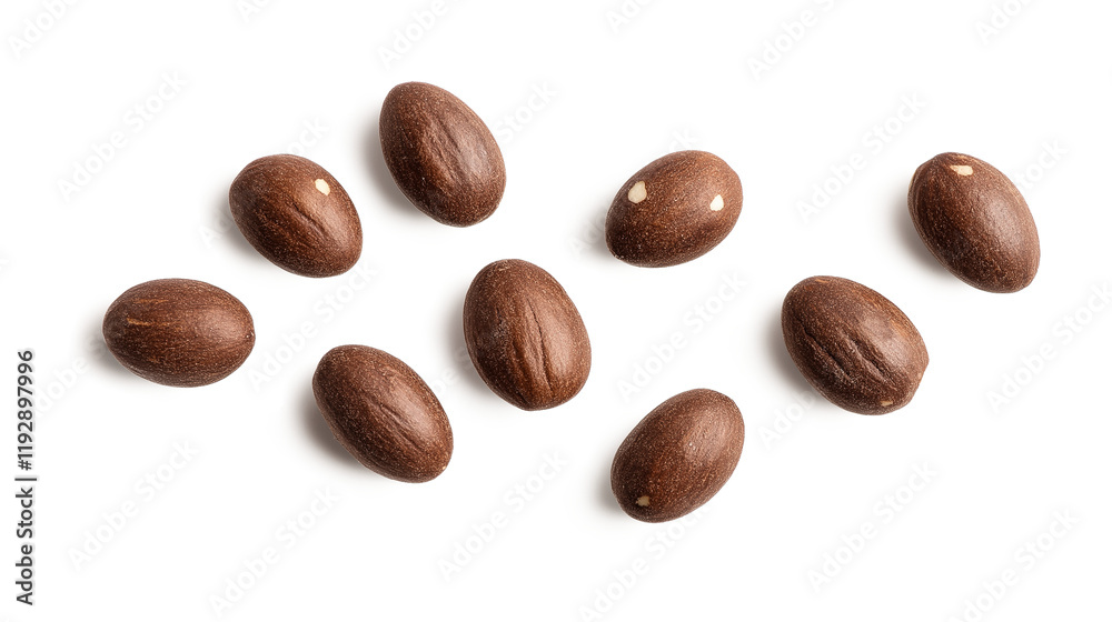 Roasted almonds isolated on a white background Roasted almonds isolated on a white background