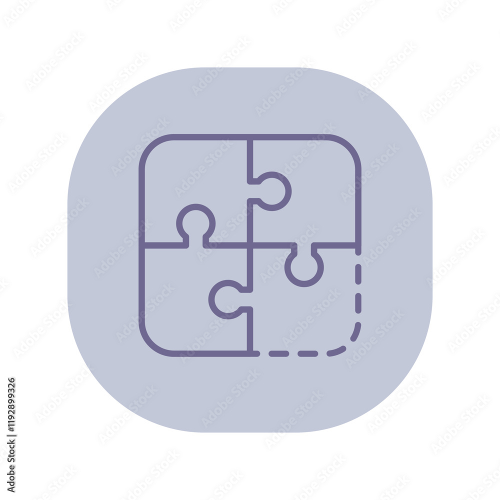 Puzzle elements line icon. Solution, unity outline sign. Business, teamwork, human resources concept. Vector illustration, symbol element for web design and apps Puzzle elements line icon. Solution, unity outline sign. Business, teamwork, human resources concept. Vector illustration, symbol element for web design and apps
