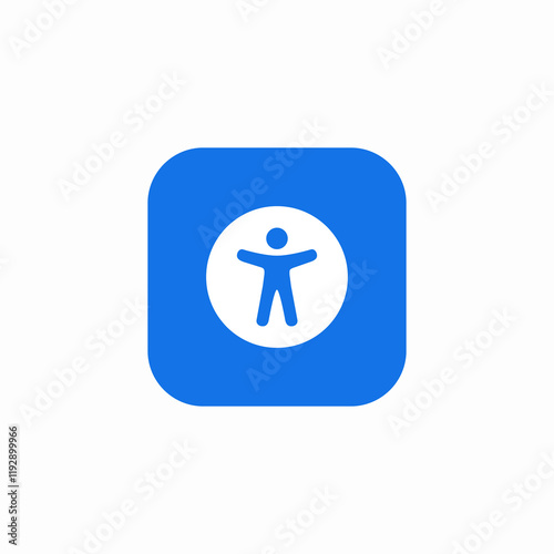 assistant accessible icon sign vector