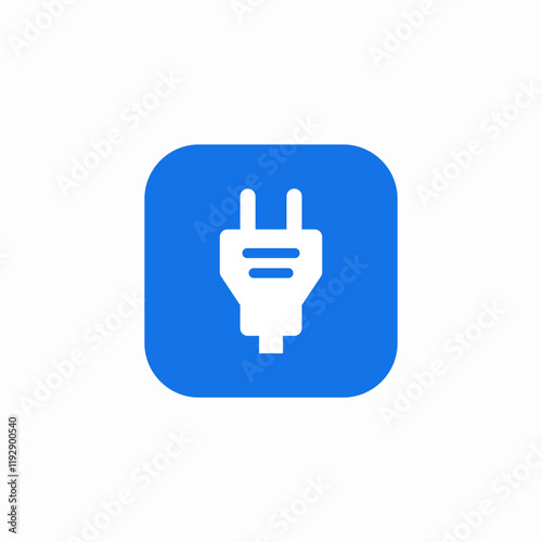 electricity wire plug icon sign vector