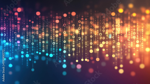 Wallpaper Mural Vibrant abstract background with colorful lights and digital patterns, creating dynamic and energetic atmosphere. Perfect for technology and creative themes Torontodigital.ca