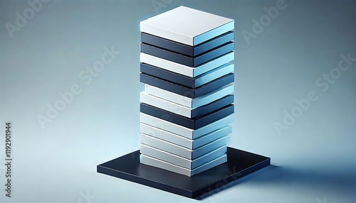 Minimal Stack of Tilting Blocks, Sleek Blocks in Precise Balance
