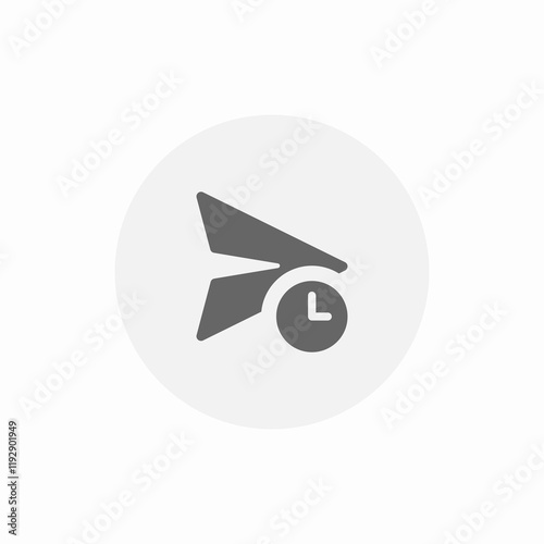 message send time delay icon sign vector