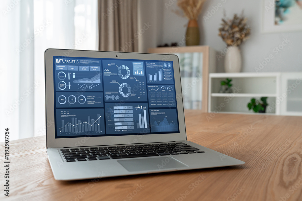 Business data dashboard provide business intelligence analytic for marketing strategy planning snugly with big data set to analyze customer demands and foreseeing business future Business data dashboard provide business intelligence analytic for marketing strategy planning snugly with big data set to analyze customer demands and foreseeing business future