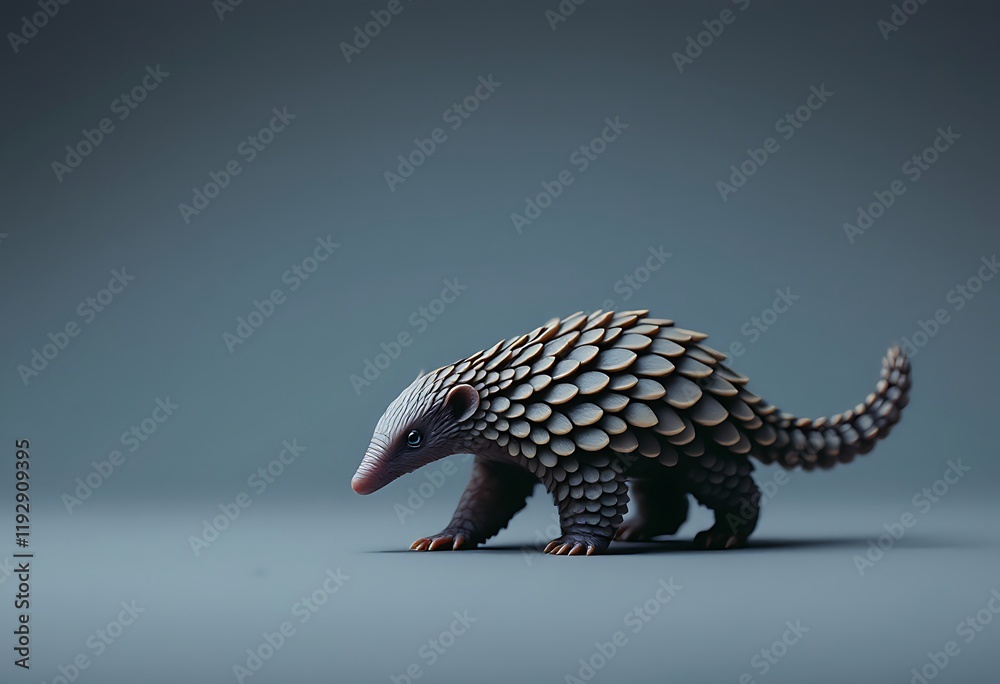 Obraz premium Adorable Pangolin 3d Render Wildlife Art Print