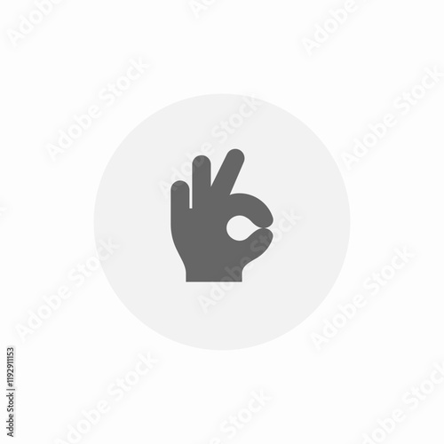 hand gesture okay icon sign vector