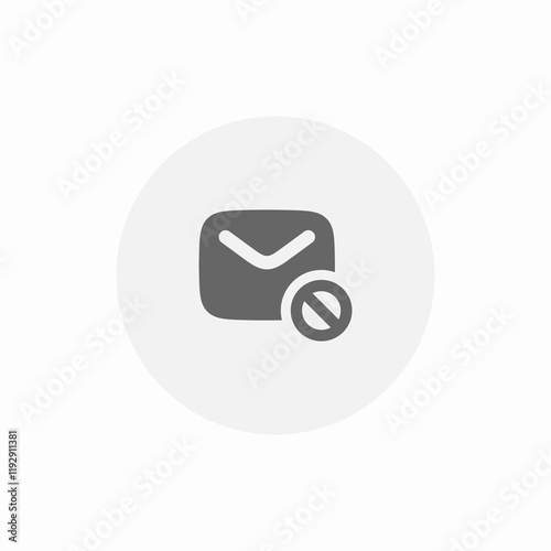 mail error icon sign vector