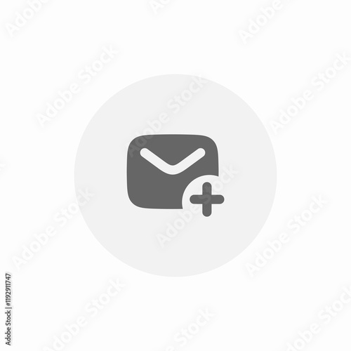 message add plus icon sign vector