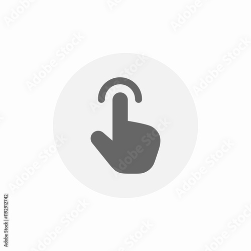 sensor touch finger icon sign vector