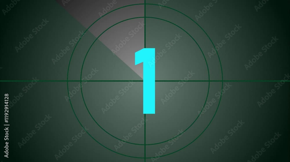 5 seconds from 5 to 0 number countdown animation..