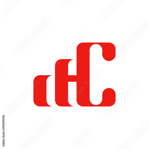 H and C with finance icon good for finance logo design, crypto, success symbol