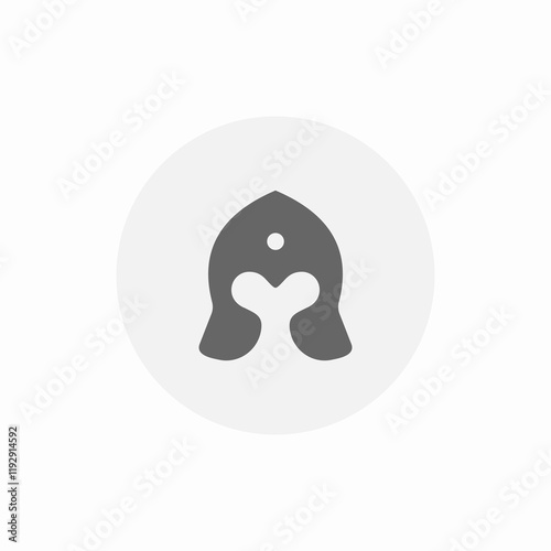 warrior helmet knight icon sign vector