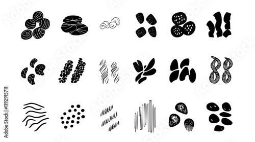 Collection of Cavatelli digital art, Cavatelli vector graphic, repetitive pattern