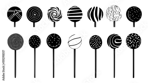Collection of Lollipop digital art, Lollipop vector graphic, repetitive pattern
