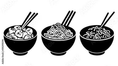 Collection of Pad Thai digital art, Pad Thai vector graphic, repetitive pattern