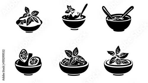 Collection of Pesto sauce digital art, Pesto sauce vector graphic, repetitive pattern