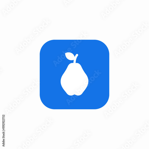 apple quince fruit icon sign vector