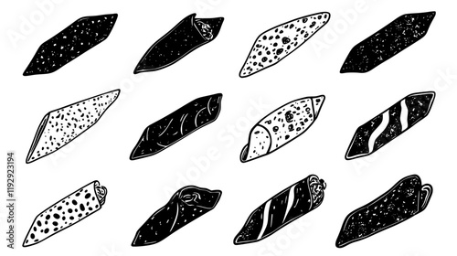 Collection of Cannoli digital art, Cannoli vector graphic, repetitive pattern