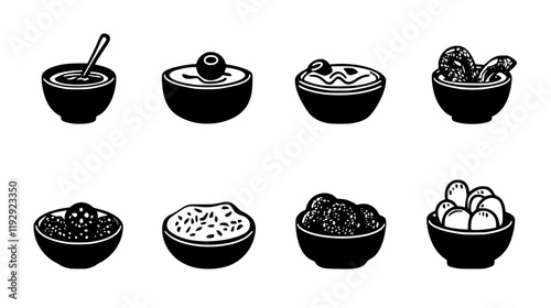 Collection of Cereal vector icons, Cereal vector art pattern