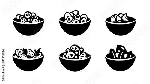 Collection of Chickpea Salad digital art, Chickpea Salad vector graphic, repetitive pattern