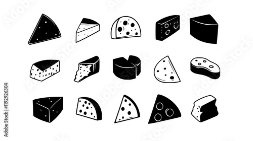 Collection of Parmesan digital art, Parmesan vector graphic, repetitive pattern