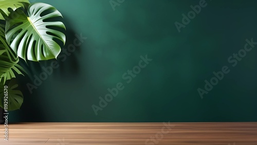 макет с листьями папоротника с деревом 