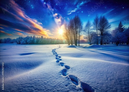 Long exposure captures winter's magic:  serene snow drifts hold the secrets of frozen journeys.