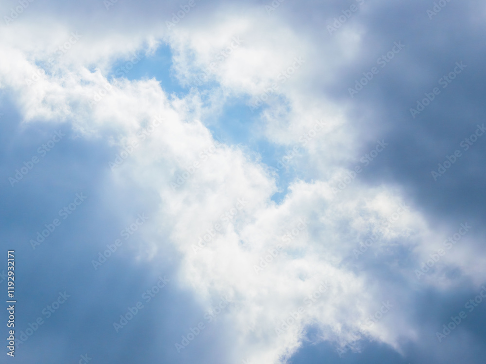 Fototapeta premium 1月の空の白い雲198