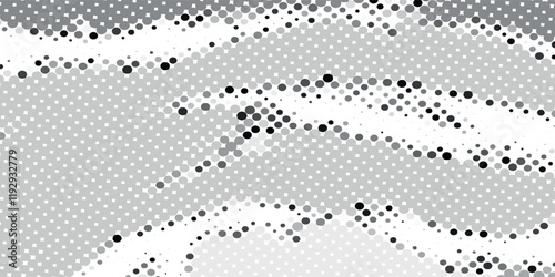 Light BLUE vector modern geometrical circle abstract background. Dotted texture template. Geometric pattern in halftone style with gradient.