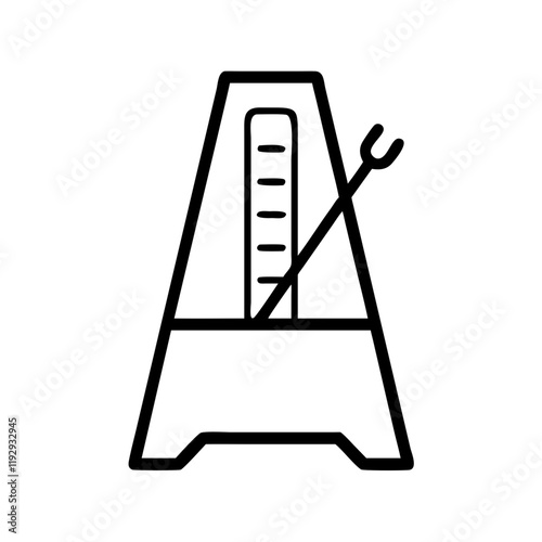 metronome icon, metronome line art - simple line art of metronome, perfect for metronome logos and icons and themed design