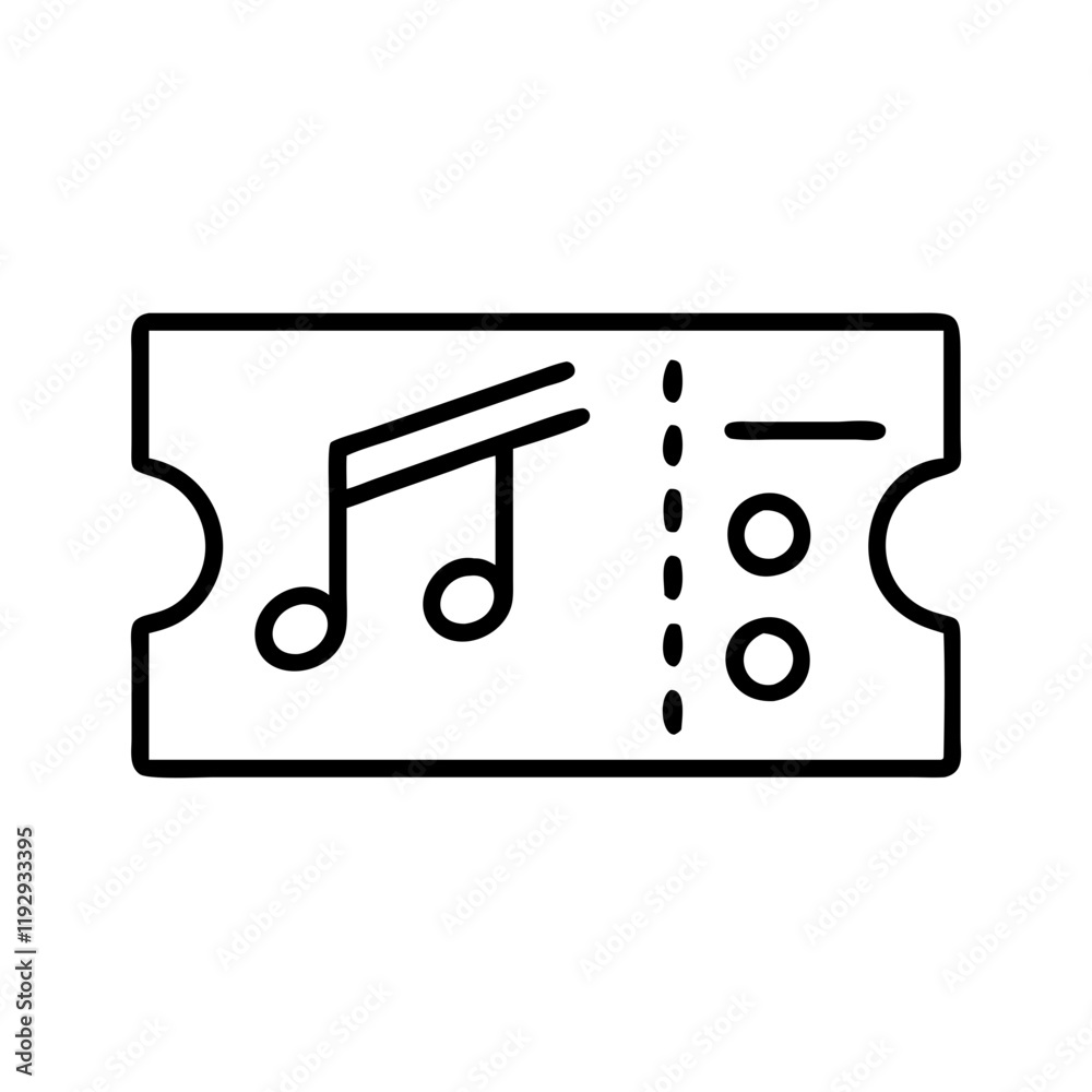 music concert ticket icon, music concert ticket line art - simple line art of music concert ticket, perfect for music concert ticket logos and icons and themed design music concert ticket icon, music concert ticket line art - simple line art of music concert ticket, perfect for music concert ticket logos and icons and themed design
