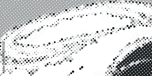 Light BLUE vector modern geometrical circle abstract background. Dotted texture template. Geometric pattern in halftone style with gradient.