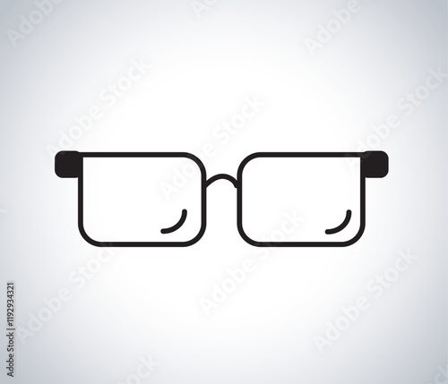 glasses on white background