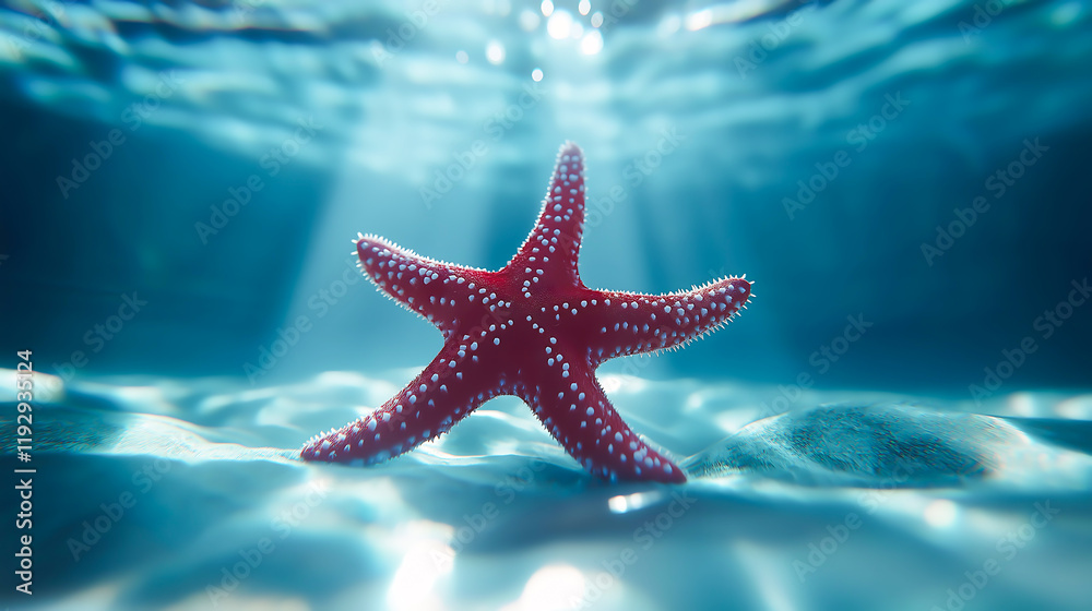 Sea star underwater the Mediterranean sea. Life of the underwater world. Red sea star, Underwater
Sea star underwater the Mediterranean sea. Life of the underwater world. Red sea star, Underwater