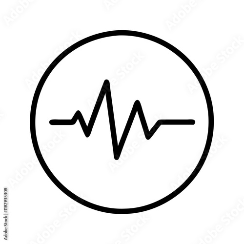 Free Download sound wave icon, sound wave line art - simple line art of sound wave, perfect for sound wave logos and icons and themed design - GFXLoad