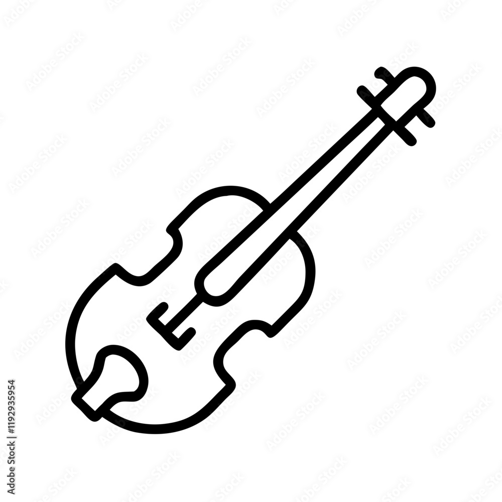 Obraz premium violin icon, violin line art - simple line art of violin, perfect for violin logos and icons and themed design