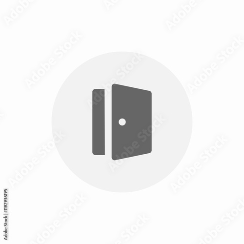 open door entry icon sign vector