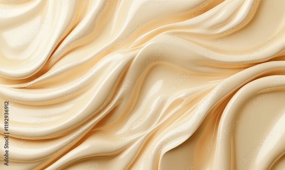 Fototapeta premium Elegant Creamy Waves Over a Soft Surface Creating a Serene and Calming Aesthetic
