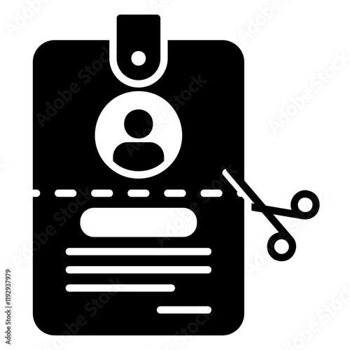 Employee layoff icon for companies during crisis and bankruptcy