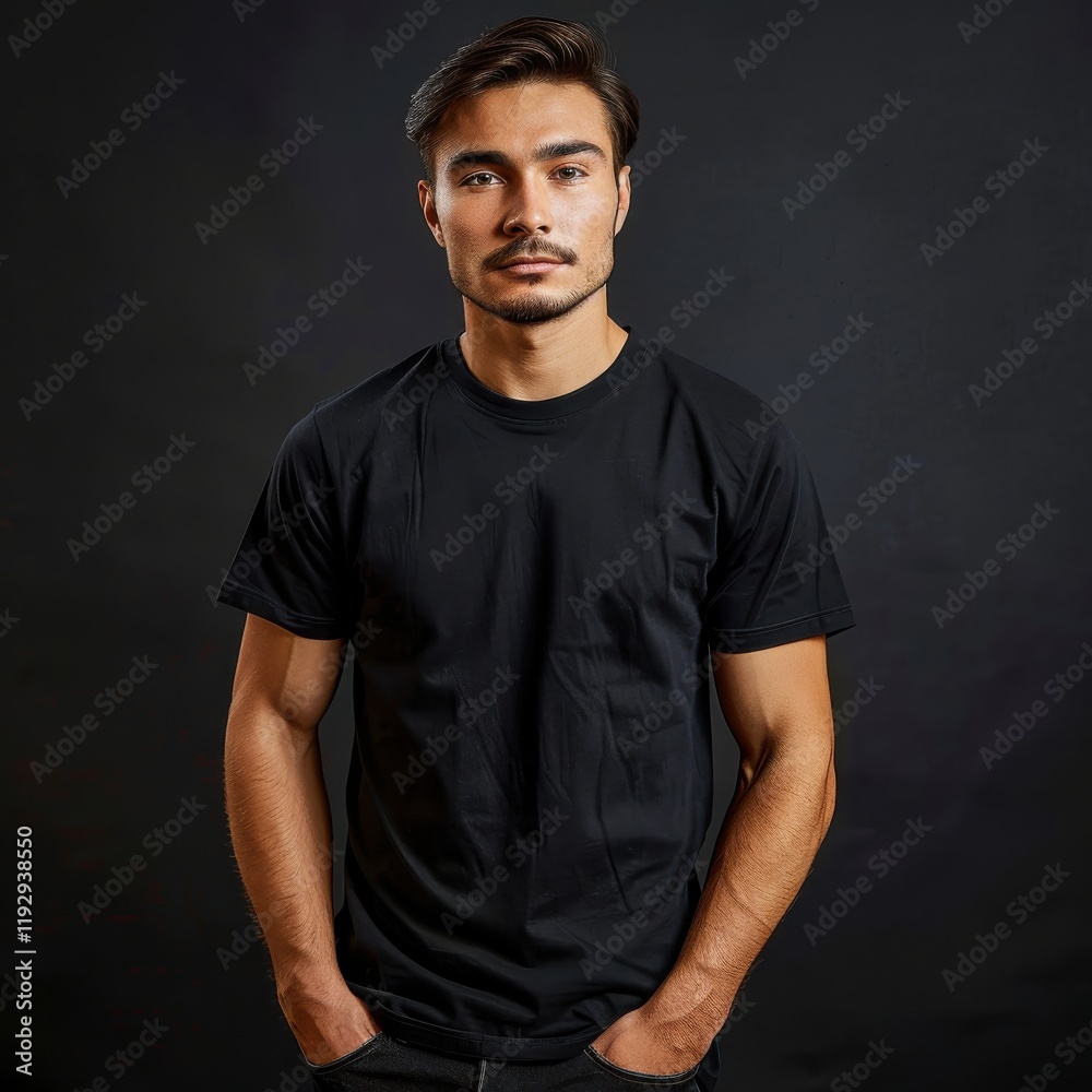 Realistic Black T-Shirt Mockup for Displaying Your Custom Designs Seamlessly Realistic Black T-Shirt Mockup for Displaying Your Custom Designs Seamlessly