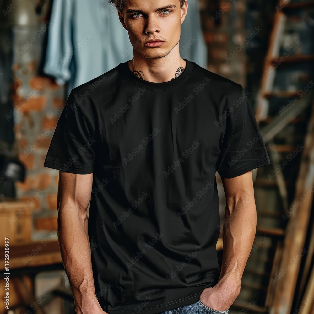 Create Stunning Visuals with This Realistic Black T-Shirt Mockup Perfect for Showcasing Your Custom Designs and Apparel Branding Create Stunning Visuals with This Realistic Black T-Shirt Mockup Perfect for Showcasing Your Custom Designs and Apparel Branding